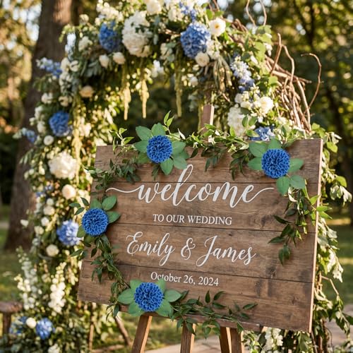Royal Blue Dahlia Artificial Flowers,25Pcs Foam Flowers Heads Realistic Faux Dahlia Flowers Bulk for DIY Wedding Bouquets Party Cake Mirror Office Home Decor (Royal Blue) - color: Royal Blue