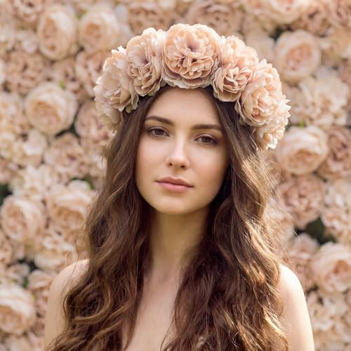 Thiccywoov 200 Pcs Flowers Long Stem Artificial Rose Bulk, 3.2 Inches Silk Rose Head Flowers Faux for Wedding Bridal Bouquet Independence Day Home Floral DIY Centerpieces Party Decoration (Nude) - color: Nude