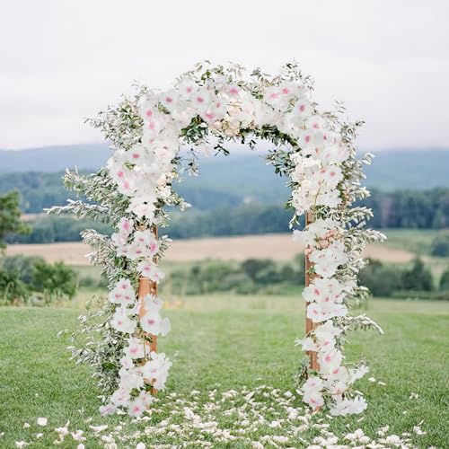 CITYES 3 Pcs Artificial Cherry Blossom Flower Vines Cherry Blossom Garland 18.48 ft Fake Silk Flower Garland Outdoors Hanging Cherry Blossom Vines for Home Wedding Garden Party Arch Decor Pink White - color: Pink White