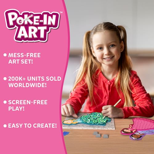 Skillmatics Poke-in Art - Magical Princesses, Mess-Free Fun for Kids, DIY Wood Craft Kits, Creative Activity, Gifts for Girls & Boys Ages 4, 5, 6, 7, 8, 9 - style: 1. Magical Princesses