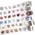6-Roll Winter Floral PET Tape Set, Pre-Cut Transparent Waterproof Flower Sticker Rolls for Scrapbooking, Journals, Planners, DIY Crafts, Cards and Gift Wrapping - style: Winter Bloomscape