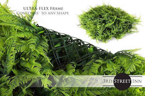 3rd Street Inn Artificial Greenery Wall Panels for Privacy - 4-Pack - color: Lady Fern