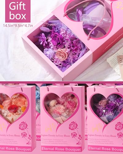 BestFlower Mothers Day Flowers Bouquet Gifts for Mom,Roses Bouquet Gifts for Women Mom Wife from Daughter,Fresh Flowers for Delivery/Purple Rose - color: Bright Purple