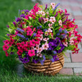 Artificial Flowers for Outdoors Fake Plants Fake Silk Flowers - 12 Bundles Faux Outside Greenery No Fade Plastic Shrubs Home Decor in Spring Summer Farmhouse Garden (Mixed-12Pcs-A)