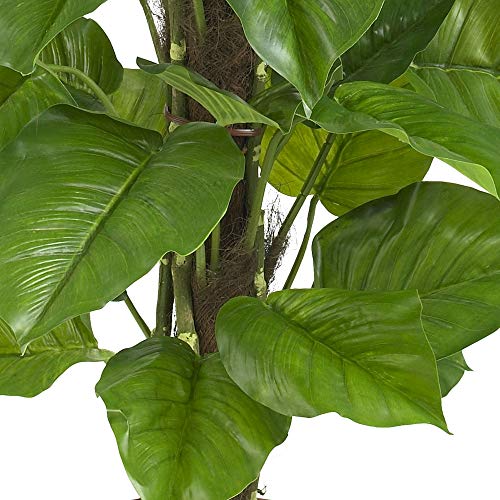 Nearly Natural 6583 Large Leaf Philodendron Decorative Silk Plant, 52-Inch, Green - size: 52 in.