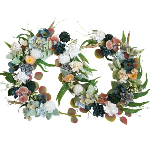 6FT Spring Flower Garland, Floral Dahlia, Orchid, Gardenia Spring Garland, Artificial Spring Summer Garlands for Home Mantle Wedding Festival Indoor Decor - color: Garland