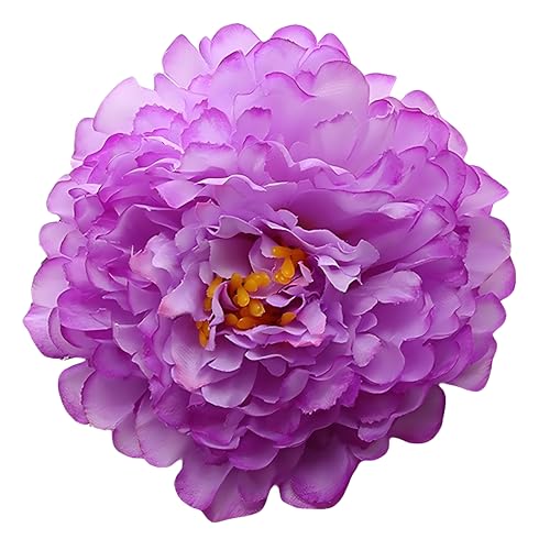 20 Pcs Purple Peony Artificial Flowers 7.8" Real Touch Big Faux Peonies Fake Flower Heads for Wedding Bridal Bouquet,Table Centerpieces, Home Decor - color: Purple