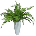 30" Fake Ferns Plants with 24 Fronds Faux Boston Fern Realistic Artificial Greenery Stems for Vase Home Decor Indoor 2Pcs