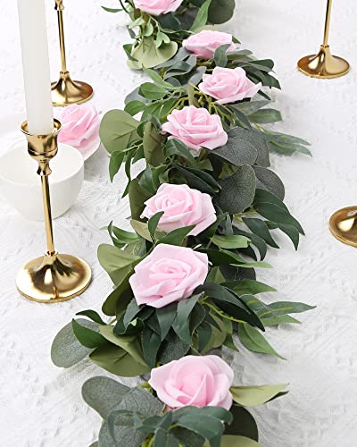 IPOPU Artificial Rose Flower Heads, 100pcs Real Looking Light Pink Foam Fake Roses for DIY Wedding Baby Shower Centerpieces Arrangements Party Tables Home Decorations (Light Pink, Stemless) - color: 100pcs Light Pink