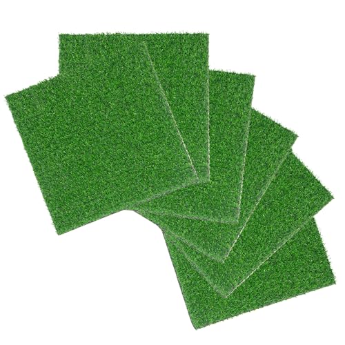 Artificial Grass Mat 12x12 Inch,Fake Grass Turf Patch,Synthetic Grass Indoor Outdoor,Patio Grass Tiles Realistic Grass Rug with Drainage Hole for Table Decoration - size: 12"x12"-10PC