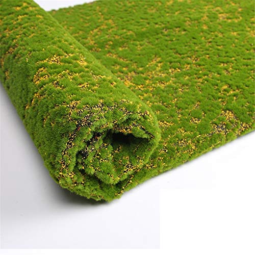 Artificial Moss Grass Turf Lawn,39inch DIY Artificial Grass Rug for Wedding Home Backyard Balcony Terrace TV Wall Indoor Outdoor Decor - color: Yellow