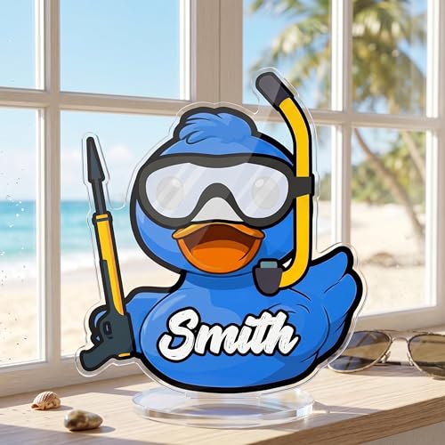Custom Duck Acrylic Standee Personalized Name & Costume Funny Duck Desktop Decorations, Duck Decor Gift for Birthday Party, Christmas, Halloween (Duck) - color: Duck
