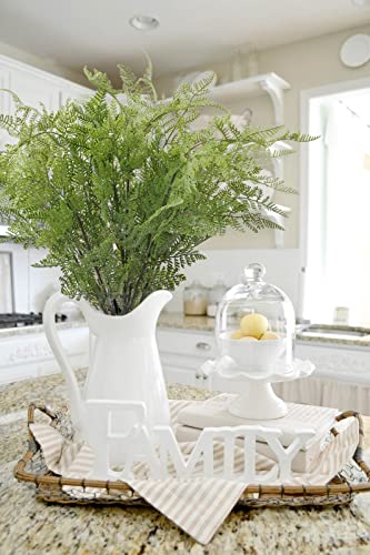 Briful 30" Artificial Boston Fern Plants Bushes Fake Shrubs Bush Greenery Plants Faux Fern Plant Large for Outdoors UV Resistant Garden Plants or Home Office Desk Indoor Decor 3pcs - color: Style #5