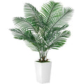 VIVATREES Palm Tree 5FT Artificial, 60in Tall Faux Palm Tree with 15.7 White Planter, Fake Potted Tree for Indoor & Outdoor Home Office Decor - style: 5ft-white