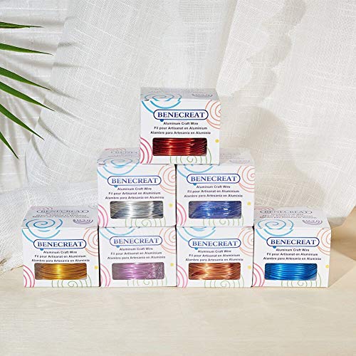 BENECREAT 17 Gauge Jewelry Craft Aluminum Wire 380 Feet Bendable Metal Sculpting Wire for Craft Floral Model Skeleton Making, Copper Tone - color: Copper, size: 17 Gauge