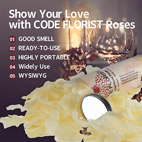 CODE FLORIST 1100 PCS Champagne Silk Rose Petals for Valentine's Day,Romantic Night,Wedding,Proposal Anniversary Flower Decorations(Separated,Scented) - color: Champagne, size: Separated 1100 pcs