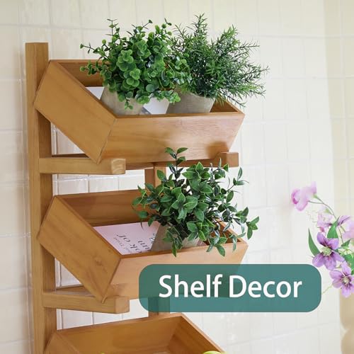 3 Pack Small Potted Fake Plants for Desk Shelf Beedroom Decor | Dark Green Artificial Eucalyptus in paper Pul, Faux Greenery Perfect for Bathroom Kitchen Farmhouse Coffee Room Home Decor - color: Dark Green