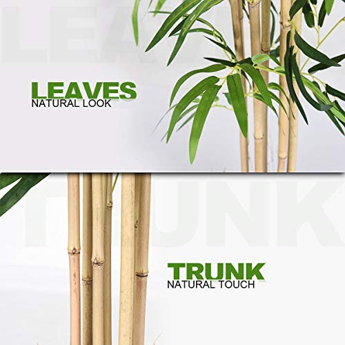 BestComfort 5 Feet Artificial Bamboo Silk Tree, Decorative Indoor House Fake Plant, Artificial Leafy Tree Faux Potted Indoor Floor Plant for Home Office Decor - color: Bamboo 5ft
