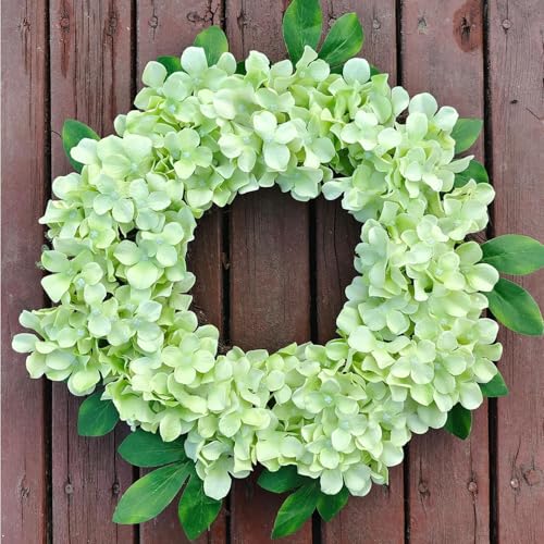 100 Pcs Faux Green Hydrangea Artificial Flowers Bulk, Fake Silk Hydrangea Flowers Heads with Stems for Wedding Decorations Garden Party Baby Shower Porch Home Decor Table Centerpieces - color: Green, size: 100 Pcs