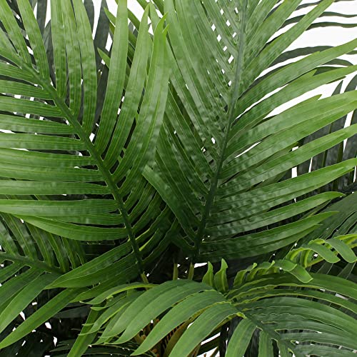 FLOWORLD Palm Tree Artificial Tropical Plant 5FT Tall Faux Plants Indoor Fake Floor Plants Decorative Palm Tree Large Office Plant Artificial Palm Trees for Home House Decor - size: 5ft