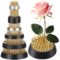 Sliner 6 Pcs Flower Frogs Round 2.4/2/1.6/1.3/1/0.9 Inches Floral Frogs Flower Holder Japanese Ikebana Vase Kenzan Floral Arranger Fixed Tools Arrangement Pin for Home DIY Craft Decoration(Brass) - size: 6 Size