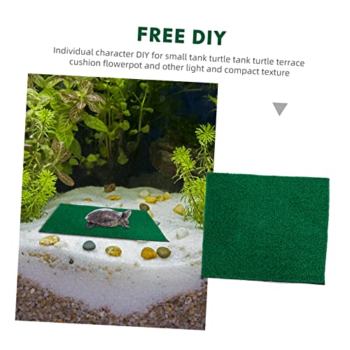 Fish Tank Simulation Turf Mat 9.84X7.87 Inch Artificial Turf for Turtle Basking Platform Reptile Habitat Home Landscaping and Flowerpot Decoration - size: 8" x 10" (Runner)