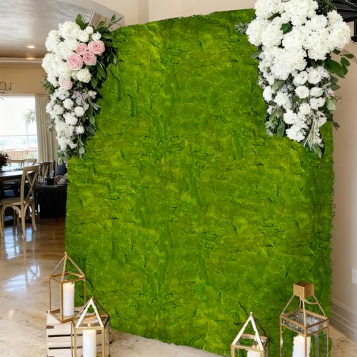FAICOIA Fake Moss Rug Table Runner Roll for Fairy Gardens Grass Wedding Woodland Table Decor 39" x 79" Artificial Green Moss for Decorating Wall Indoor Plants Crafts 100 x 200cm - color: Green - 39" x 79"