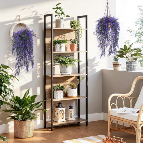 RECUTMS Artificial Purple Lavender Hanging Plants, 4 Pcs 30.3 Inches UV Resistant Plastic Trailing Vine Greenery Garlands for Outdoor Home Room Garden Patio Farmhouse Wedding Front Porch Indoor Decor - color: Purple