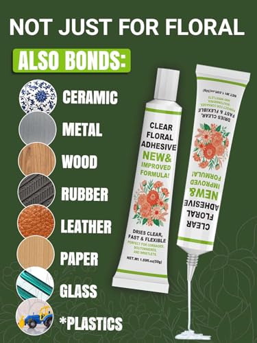 1 Pack 50g Floral Adhesive Floral Glue for Fresh Flowers Corsages Boutonnieres Wristlets Fast Drying Waterproof Liquid Adhesive