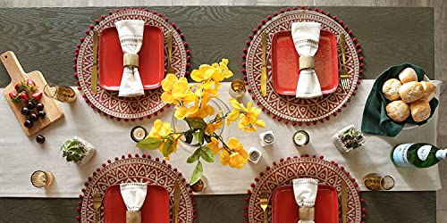 DII Chambray Kitchen, Tabletop Collection, Stone, 14x108 Table Runner - color: Stone, size: 108" x 14" (Rectangular)