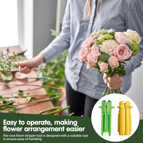 Rose Stripper Thorn used to remove Leafs Thorns Rose Thorn Stripper Tool Thorn Remover for Roses Leaf Stripper Tool Mother's Day Home Florist Gardening Flower Arrangement - 2pcs