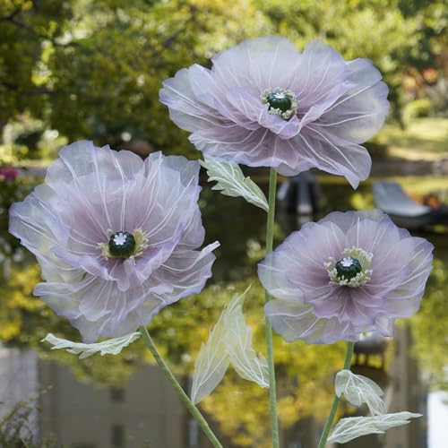 Giant Artificial Flowers for Decoration with Stand,Extra-Large Gradient Pink to Purple Faux Bloom Display for Wedding Decor,Event Backdrops, Storefront Styling & Home Interior Decoration - color: Pink to Purple Gradient