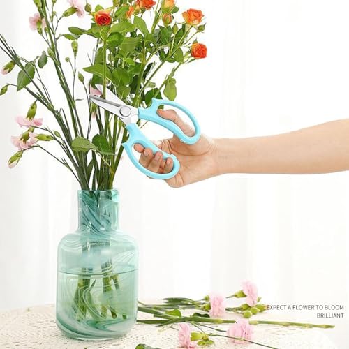 Floral Tool Kit, Rose Thorn Stripper Tool Garden Pruning Shears Scissors Kit, Glove for Floral Making Supplies,Use for Florist Supplies (Blue) - color: Blue