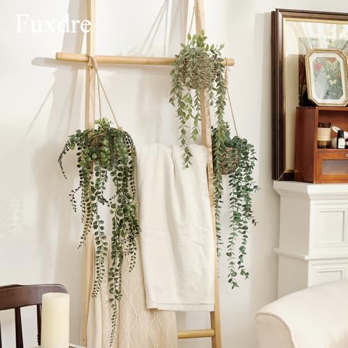 3 Pack Mini Artificial Hanging Greenary Fake Hanging Plants in Basket for Wall Living Room Decor Bathroom Shelf Home Indoor - color: Hanging-a-3pcs