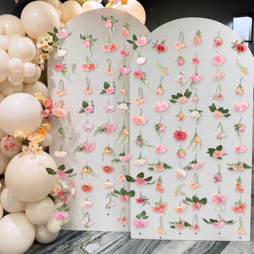 Suncalla 12 Pcs 70.8 ft Wildflower Garland Pre Strung Artificial Hanging Flower Vine Backdrop Decor from Ceiling Floating Silk Floral Garland for Garden Wedding Bridal Shower(Bright,Pink) - color: Pink, style: Bright