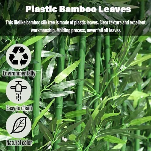 3ft 4ft 5ft 6ft 6.5ft 7ft Extra Tall Artificial Plants Trees with Bamboo Trunks, Fake Bamboo Silk Faux Tree Garden Fence Privacy Screen DIY Decor Outdoor Indoor(15 Pack,1.8m/5.9ftTall) - color: 15 Pack, size: 1.8m/5.9ftTall
