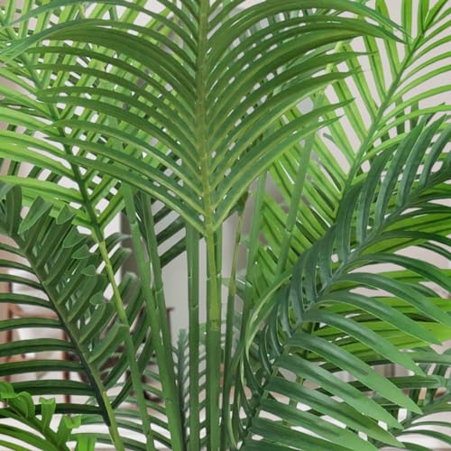 ANTING Artificial Areca Palm Plant Faux Tropical Tree 6.1FT, Fake Palm Tree Indoor Decor with 15Trunks for Home Office Garden Hotel Decor Gift（1pack）