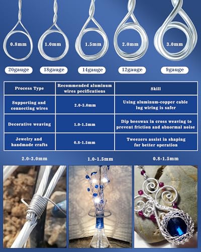 FIVEIZERO 18 Gauge Aluminum Craft Wire 328ft,Armature Wire for Sculpting, Bendable Metal Wire for Jewelry Making, Wire Wrapping, Floral Sculptures,Clay & Christmas Ornaments Crafting(Sliver) - size: 18 Gauge