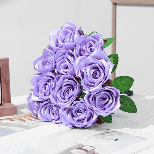 100-Piece Preformed Satin Ribbon Petals, Half-Finished DIY Project for Crafting Beautiful Never-Die Roses & Bouquets (Light Purple) - color: 100 Pcs Light Purple