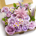 Artificial Flower Combination Box Set Artificial Flower Loose Leaves and Stems DIY Wedding Center Bouquet Bride Wedding Baby Shower（Lavender Lilac） - color: Lavender Lilac