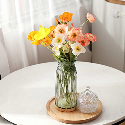 Artificial Poppy Flowers, 8 Bundles Faux Poppies with Stems for Floral Arrangements - Wedding, Home, Office, Party Table Centerpiece Decor - color: Mixcolor