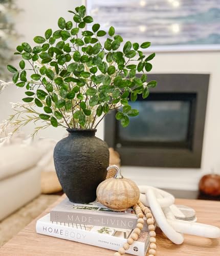 Hollyone 3PCS Artificial Greenery Stems Faux Branches for Vase Fake Lagerstroemia Leaves Branches 28.7 Inch Plants Leaf Bushes for Floral Arrangement Bouquets Party Wedding Wall Home Decor Green - color: Lagerstroemia - Green#2