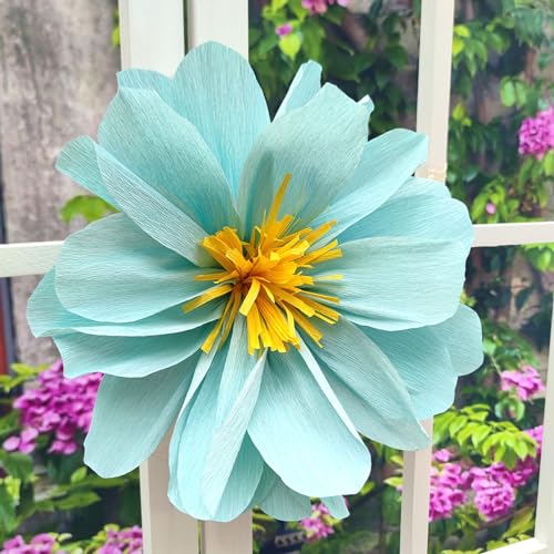 Crepe Paper Flower for Wall Wedding Birthday Baby Shower Decor Pack of 6 (Pastel, Mixed Size)