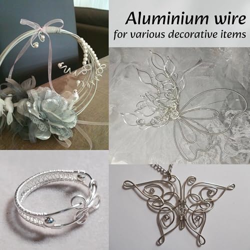 Aluminum Craft Wire, 33 Feet Bendable for Jewelry Making, Sculpting, Floral, Wreath, Crafting, Wire Wrapping, Beading Wire, Christmas Ornaments (Brown, 12 Gauge) - color: Brown, size: 12 Gauge