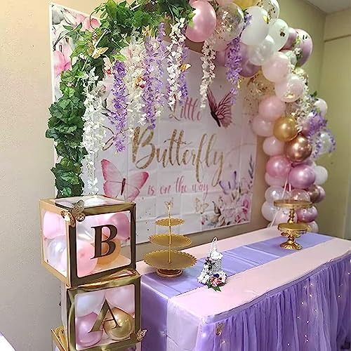 BLEUM CADE 20Pcs White & Purple Fake Wisteria Hanging Flowers, 3.6Ft/Pcs Artificial Wisteria Garland, Hanging Flowers for Wedding Party Home Backdrop Wall Decoration - color: White & Purple, size: 20pcs