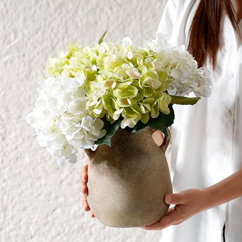 Ceramic Rustic Flower Vase, 7.48 Inch Pottery Modern Vase for Shelf, Tabletop, Vintage Farmhouse Home Decor for Coffee Table, Living Room, Mantle, Fireplace, Entryway - color: Rustic 7.48 Inch