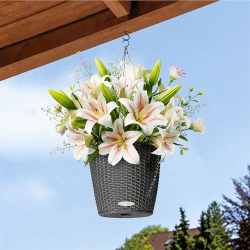 18 Artificial Lily Flowers with 12 Heads Fully Bloomed Lilies and 6 Buds, Short Stem Tiger Lily Fake Flowers for Wedding Bouquet Home Party Hotel Office Floral Arrangements (Champagne Gold) - color: Champange God