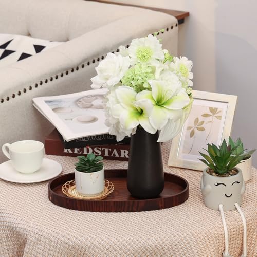 CEWOR White Fake Flowers Realistic Silk Fake Flowers Bouquet for Wedding Bridal Bouquets Table Centerpieces - color: White