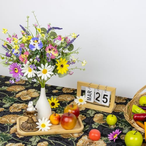 Spring Decorations 17 Inch Colorful Spring Flowers Artificial Easter Flowers with Daisy Dandelion and Forsythia for Indoor Outdoor Holiday Celebration