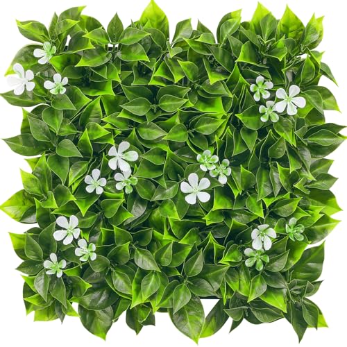 Luyue 10"×10" Artificial Grass Wall Panels Greenery Wall Backdrop Flower Hedge Panel Green Grass Backdrop Boxwood Plant Panels for Home Decor Ooutdoor Garden Balcony Fence Screen - color: 10"×10"